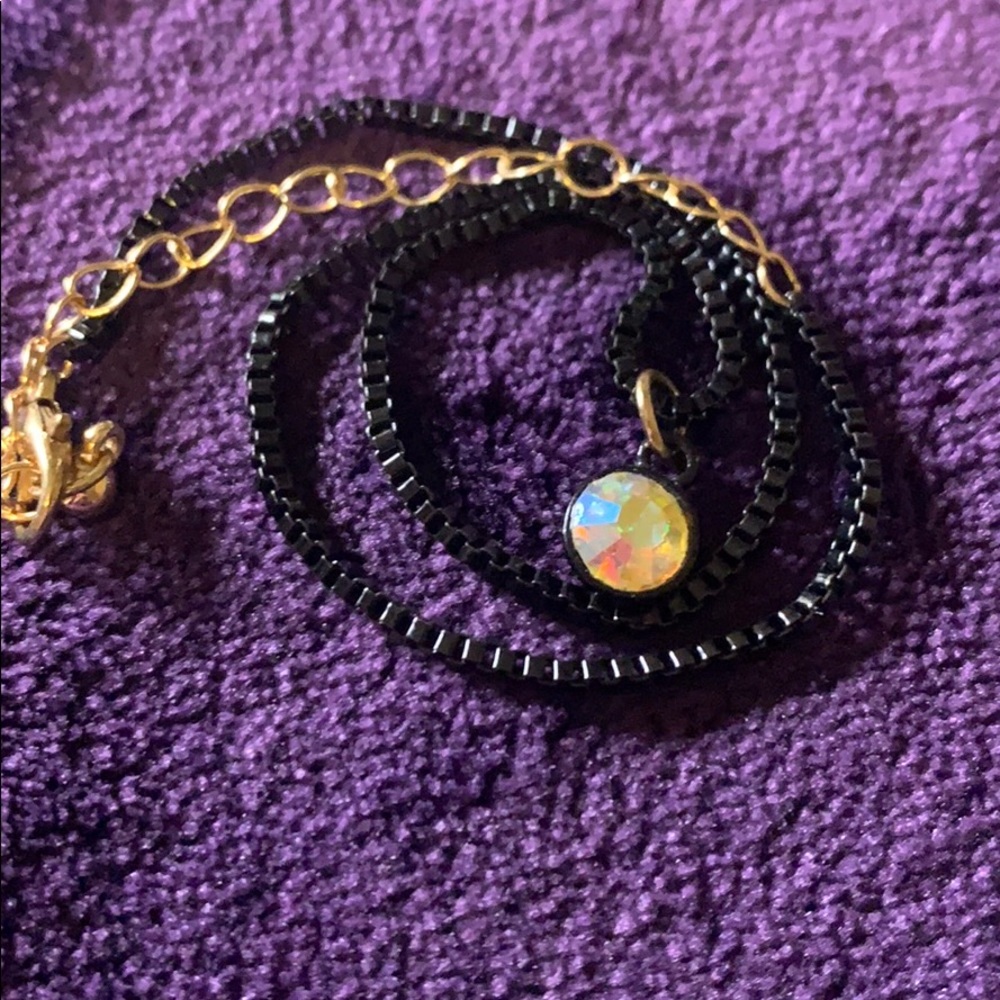 Black and Gold Choker Necklace